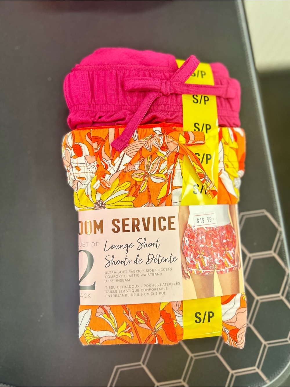 Women's Pink & Orange Floral Athletic Lounge Shorts - 2 Pack